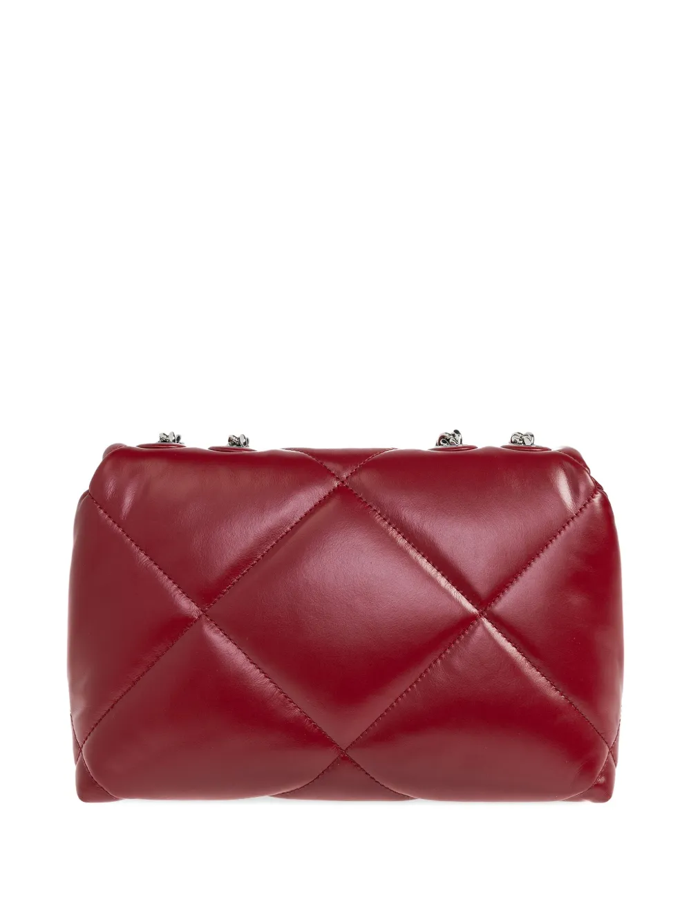 Tory Burch Quilted-design Logo-detail Chain Shouder Bag In Red