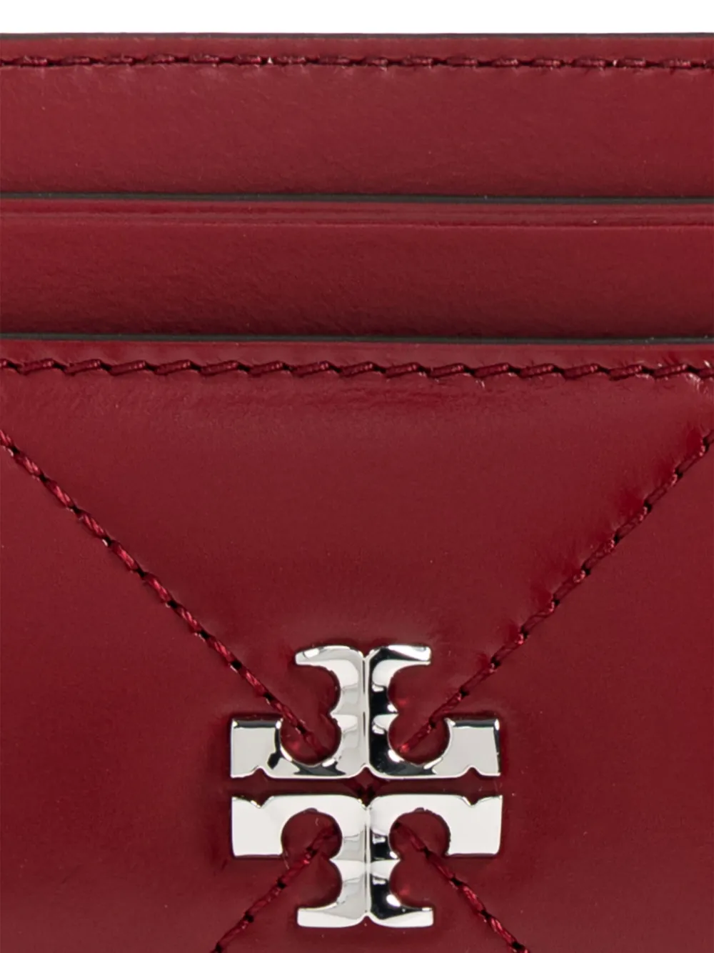 Tory Burch Kira Diamond Quilt Cardholder In Red
