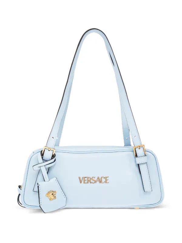 Versace ヴェルサーチェ タグ ショルダーバッグ | ブルー | FARFETCH JP