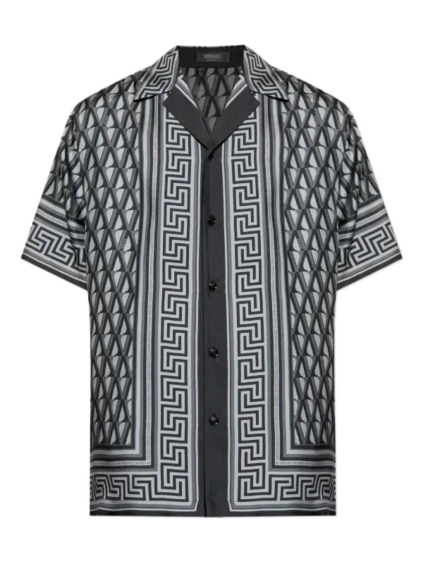 トップス VERSACE Greca Silk100% Shirt 32552721_62828043_600.jpg