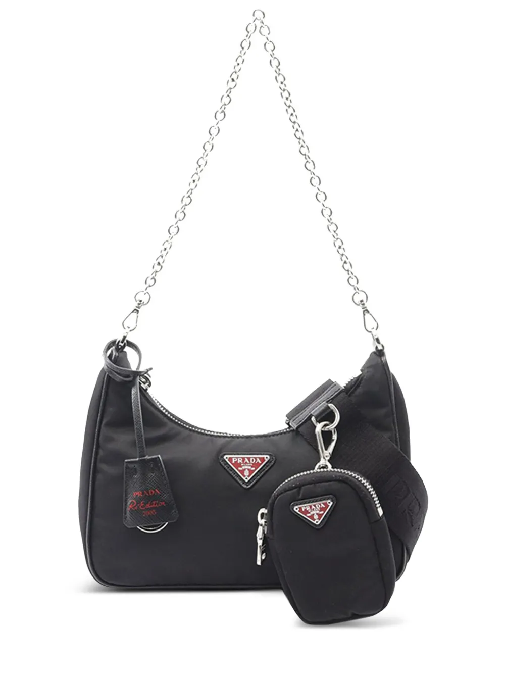Prada Pre-Owned 2005 Tessuto Re-Edition 2005 shoulder bag - ブラック Prada Pre-Owned 2005 Tessuto Re-Edition 2005 shoulder bag - ブラック