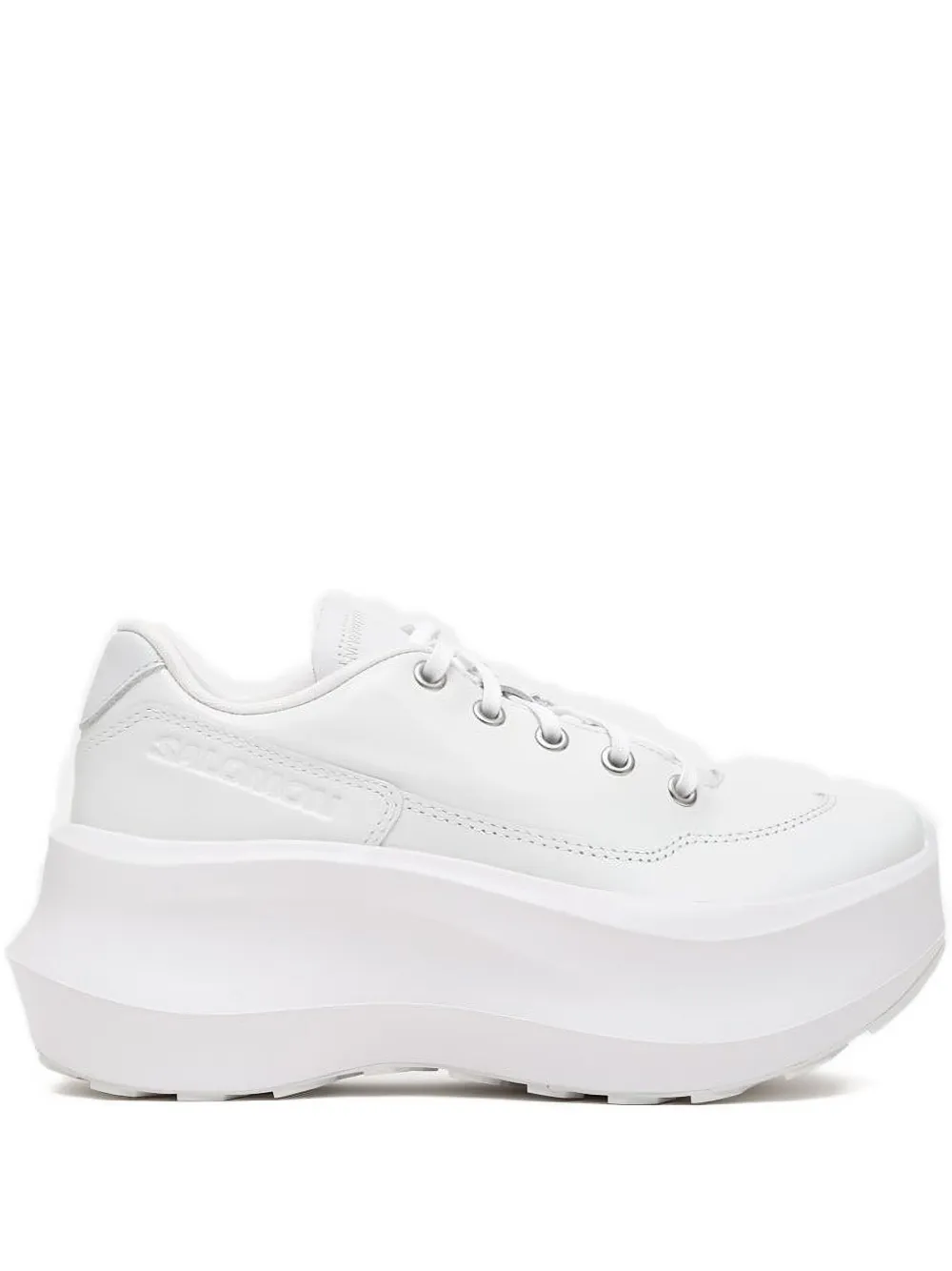 Comme Des Garçons Salomon Leather Platform Sneakers In Animal Print