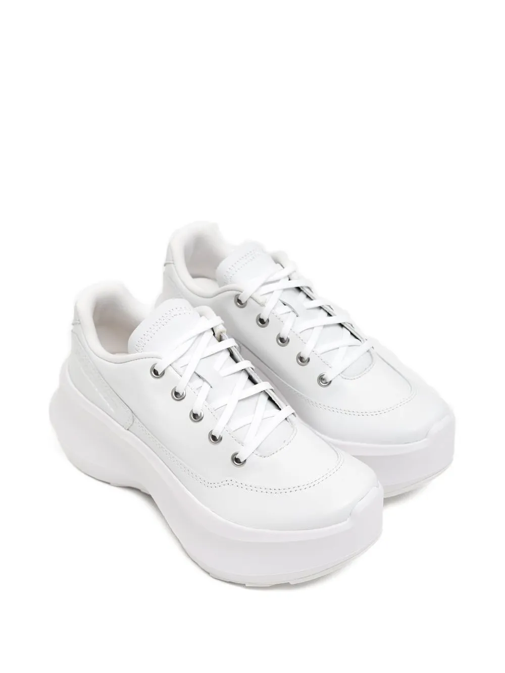 Comme Des Garçons Salomon Leather Platform Sneakers In Animal Print