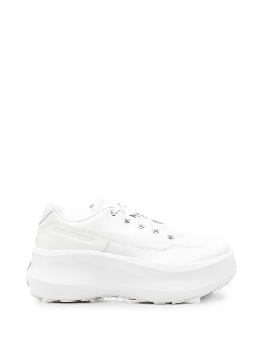 Comme Des Garçons Salomon leather platform sneakers - Bianco