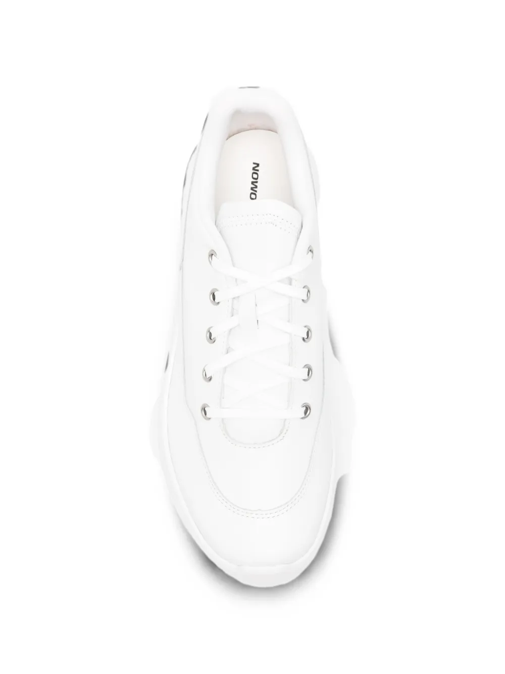 Comme des Garçons X Salomon Leather Platform Sneakers in White, view 4