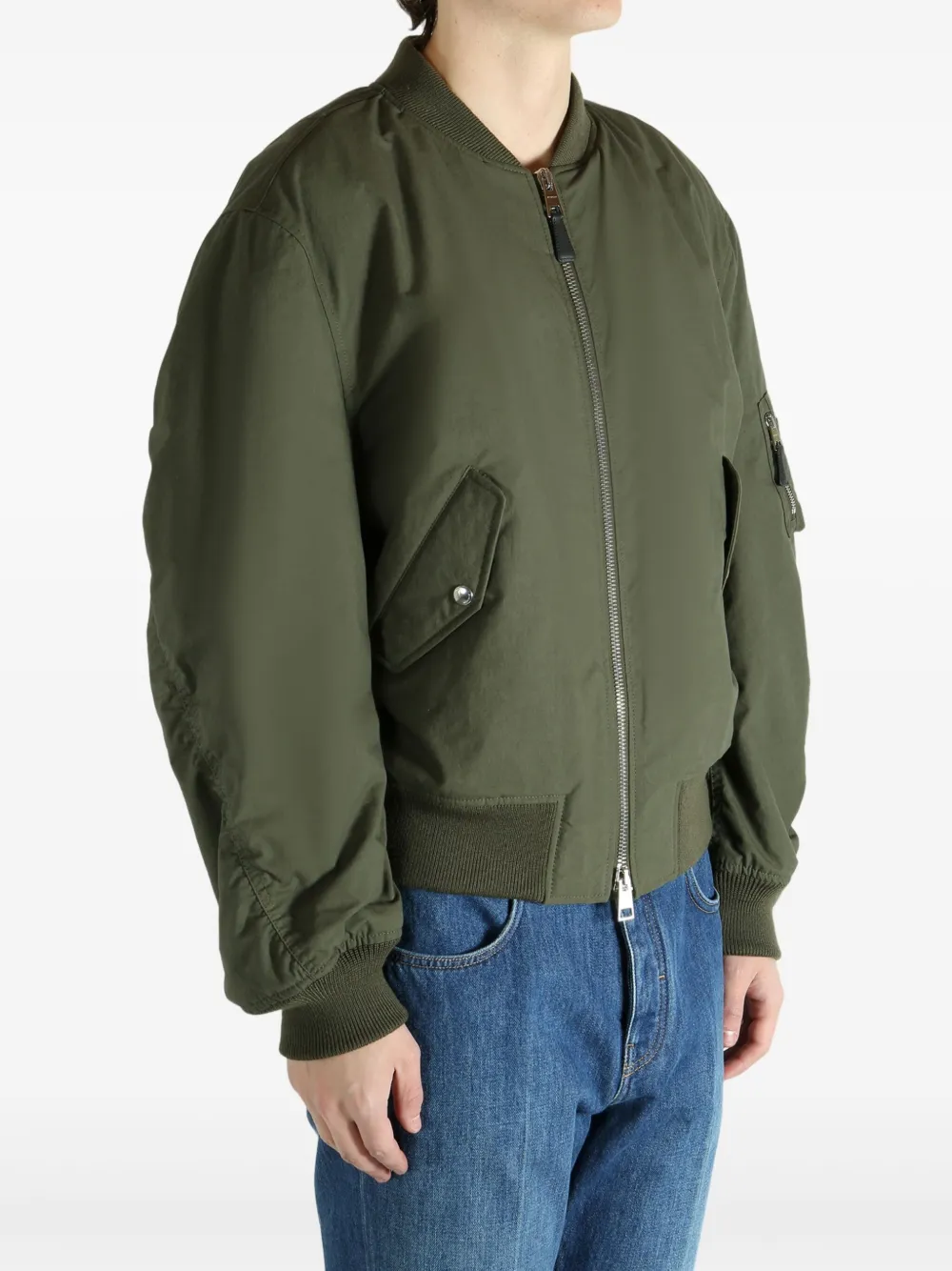 Givenchy Katoenen jack met rits Groen