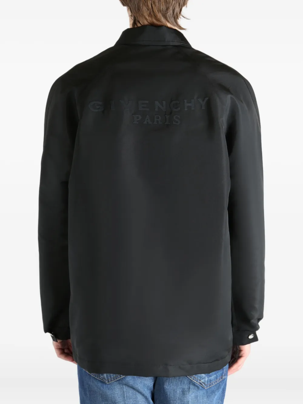 Givenchy Drawstring Hem Shirt Jacket In Black