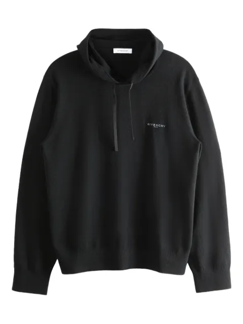 Givenchy logo hooded wool knitwear