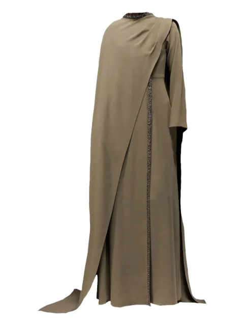 THA SEEN beaded-embroidered maxi dress