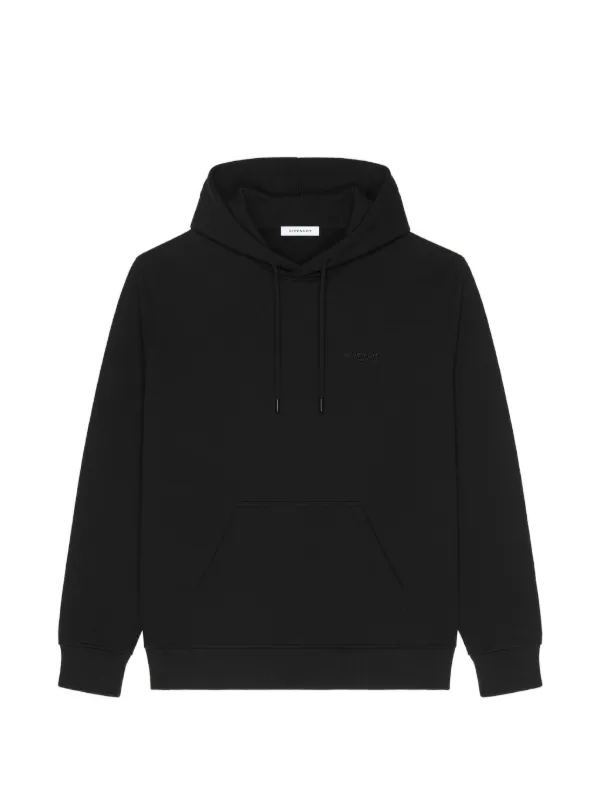 Givenchy Couture Seam Hoodie in Fleece with Clapperboard Print in Black