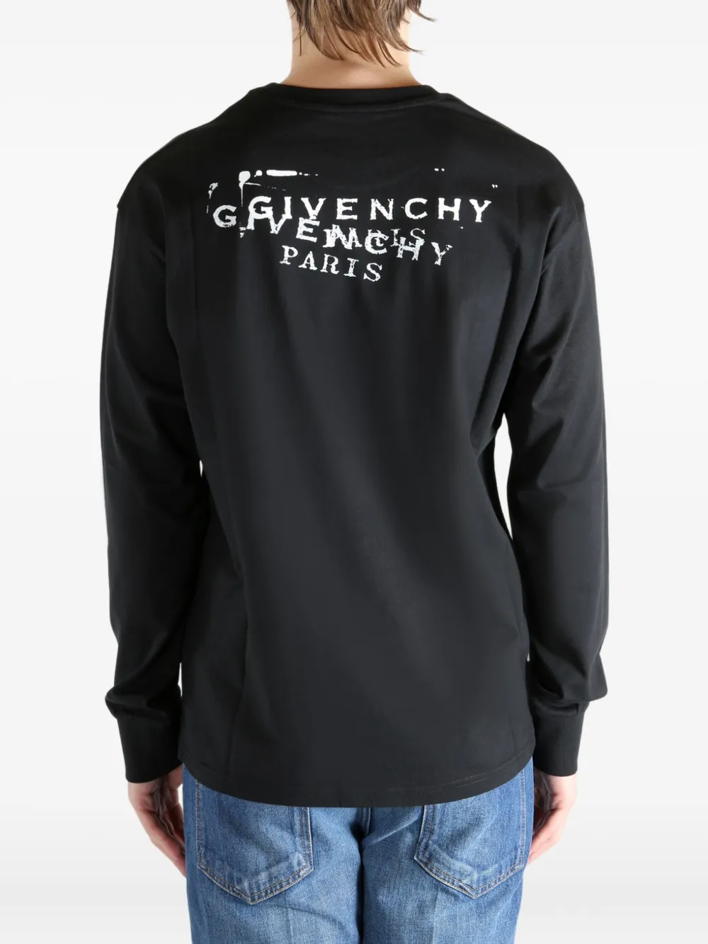 Givenchy T-shirt met logo aan de achterkant Zwart