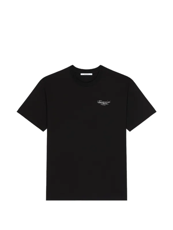 Givenchy T-shirt in Cotton with Stamp Print in Black