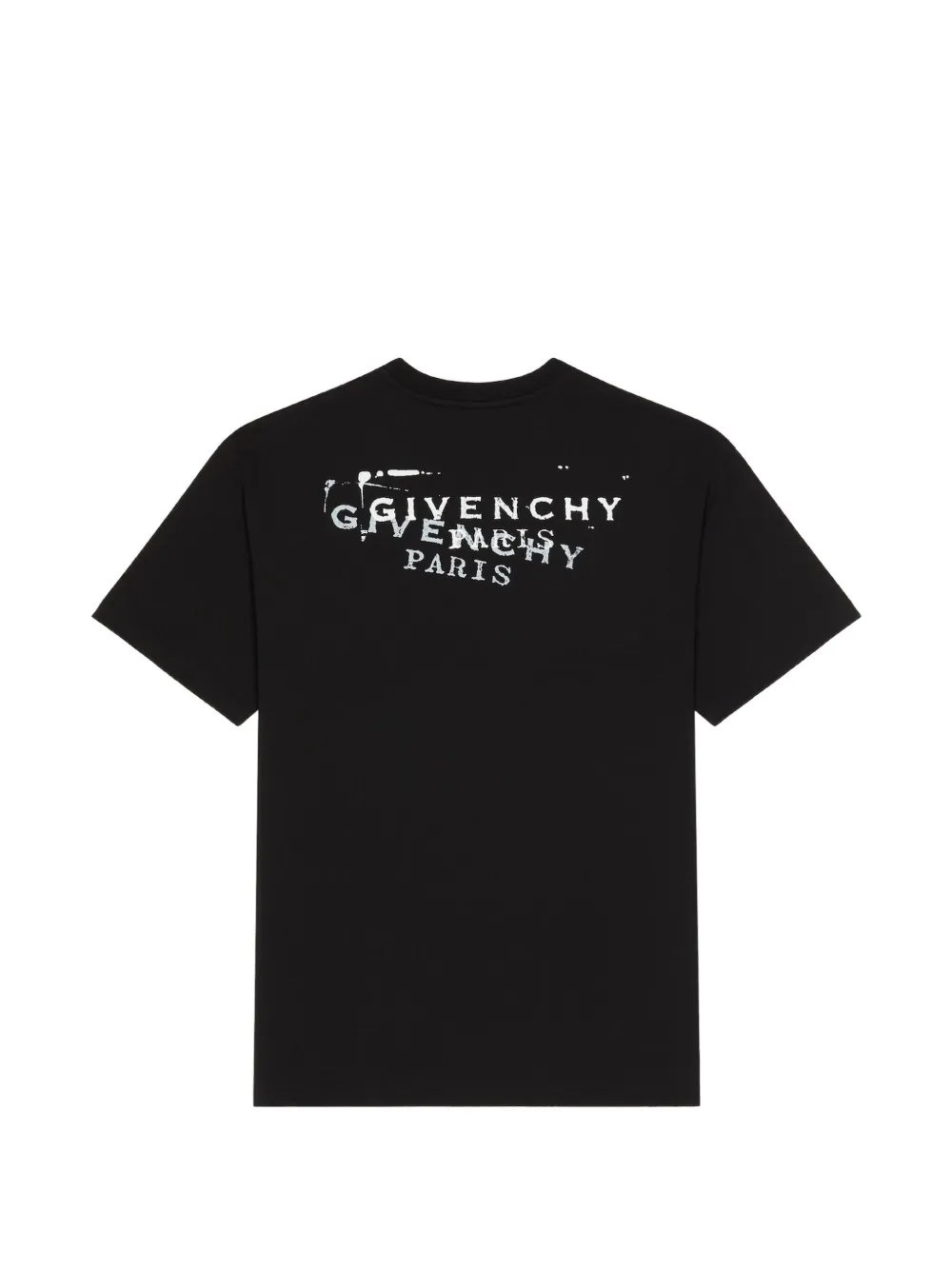 Givenchy T-shirt in Cotton with Stamp Print in Black, view 2