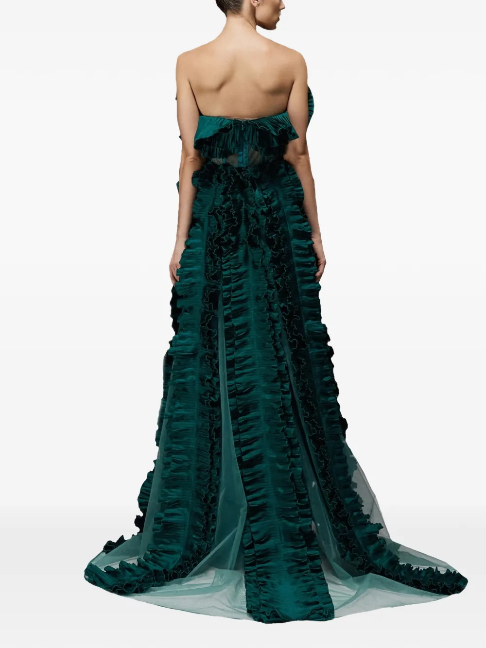 Ruffle-Trim Maxi Dress