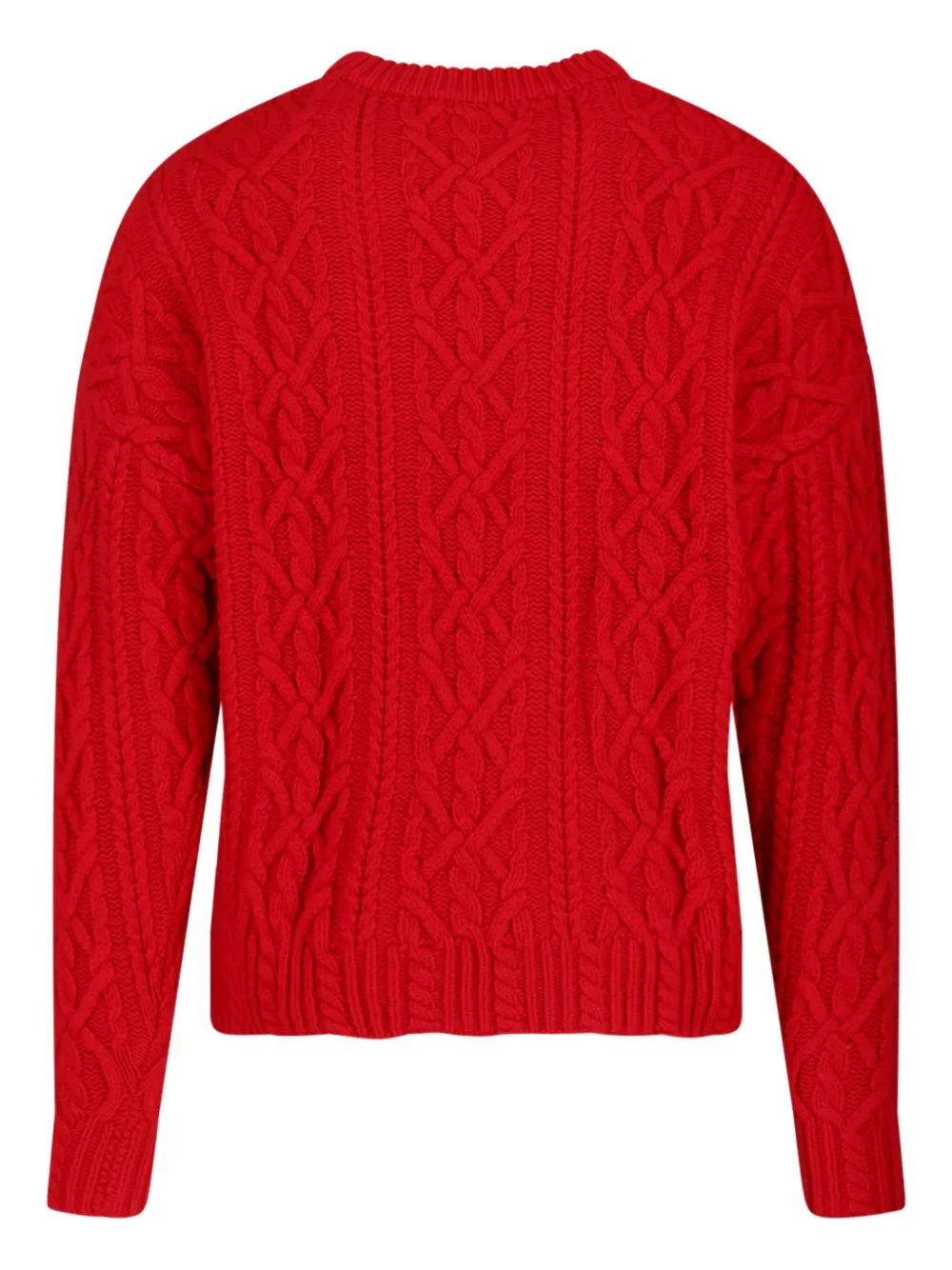 ASPESI cable-knit crew-neck sweater - Rood