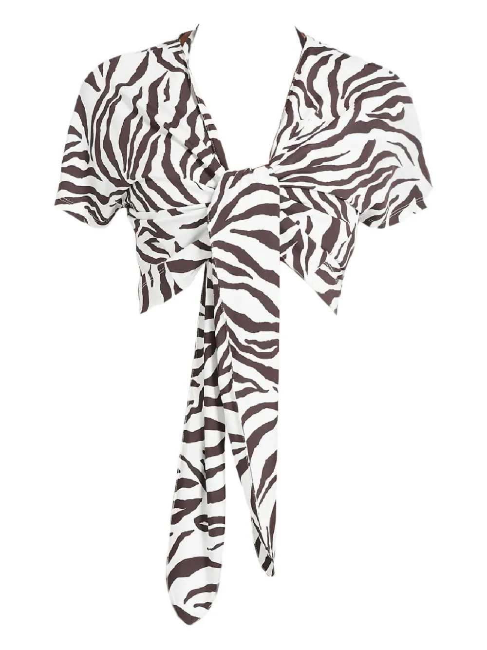 Max Mara Favore zebra-pattern top | White | Image 1