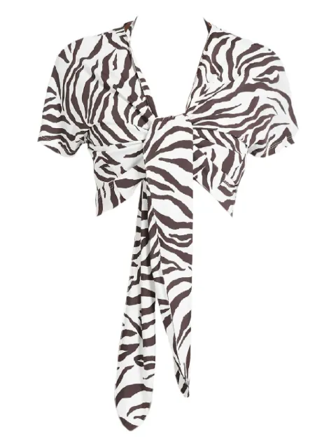 Max Mara Favore zebra-pattern top