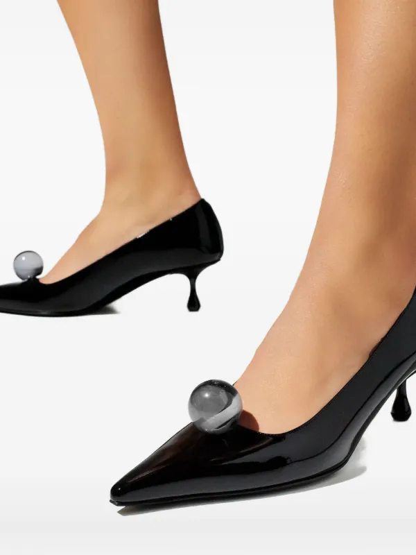 Jimmy Choo オーブ ポインテッドトゥ パンプス 50mm | ブラック Jimmy Choo オーブ ポインテッドトゥ パンプス 50mm | ブラック