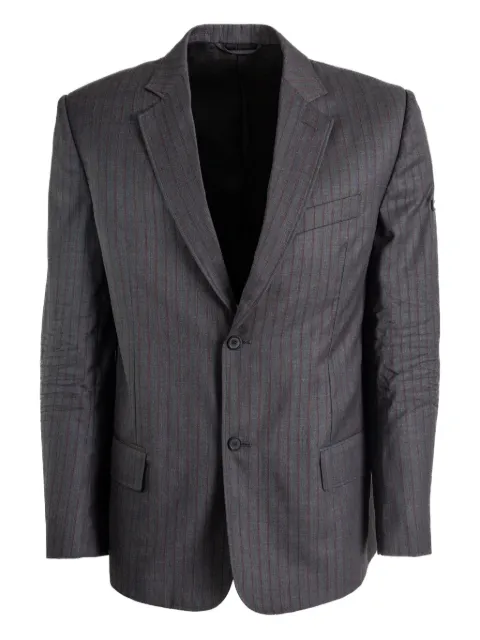 Balenciaga blazer con rayas diplomáticas estampadas