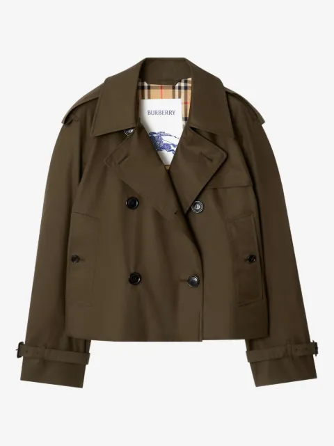Burberry double-breasted cropped trench jacket