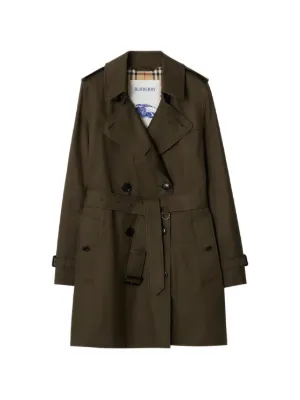 Burberry Long Nylon Hooded Trench Coat | Green | FARFETCH