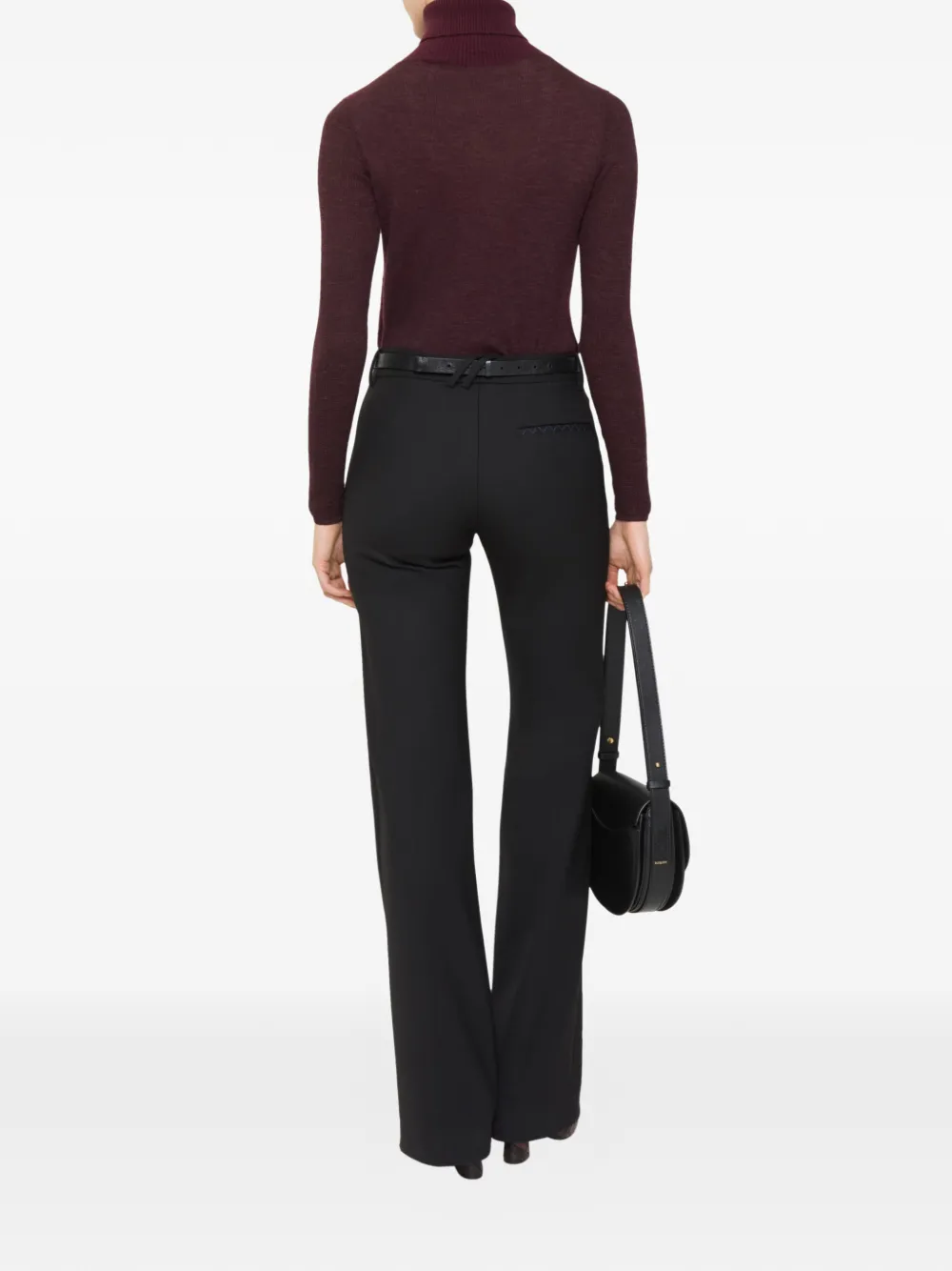 tag-detail tailored trousers