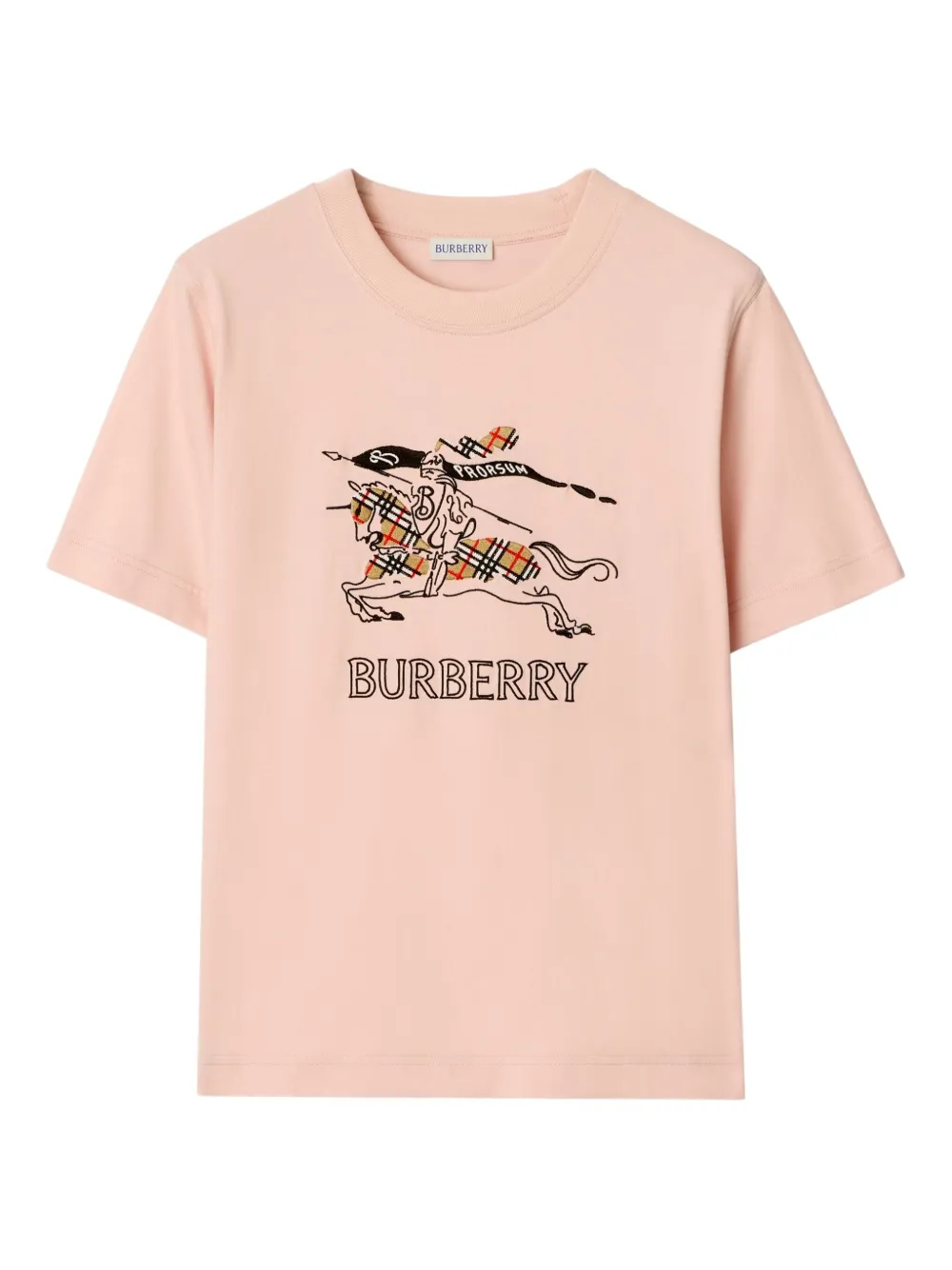 Burberry Equestrian Knight Design T-shirt In Pink
