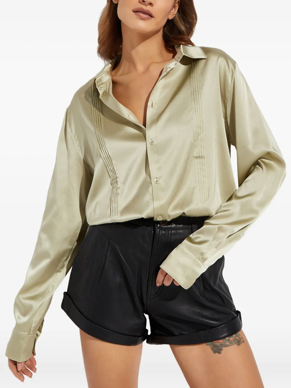 SEROYA Moss buttoned shirt | Neutrals | Image 1