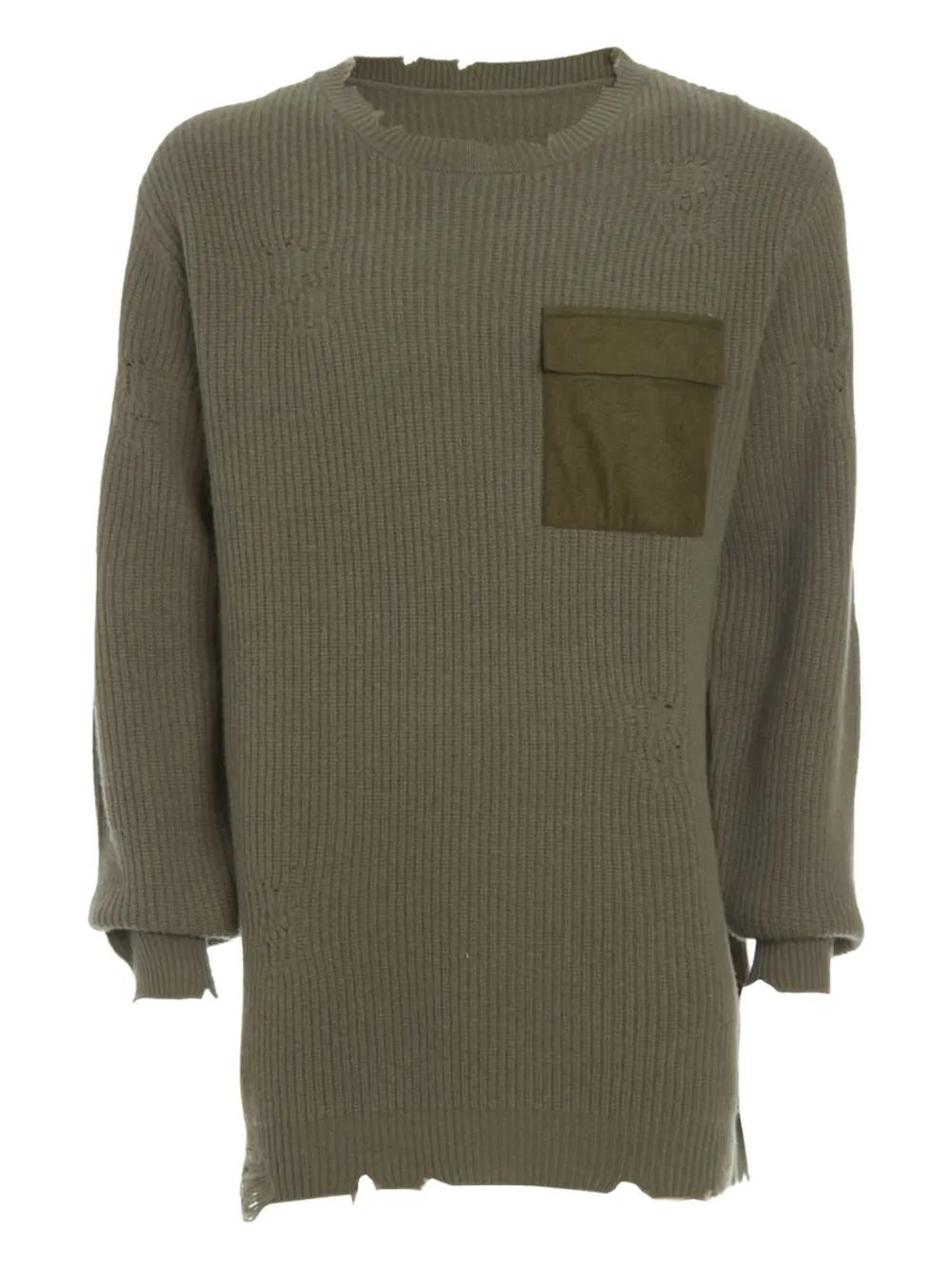 Ser.o.ya Devin Chest-pocket Sweater In Green