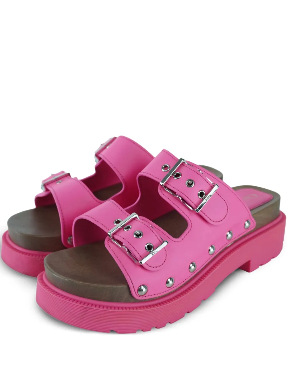 Christian Dior Pre-Owned Sandali in pelle con plateau - Rosa