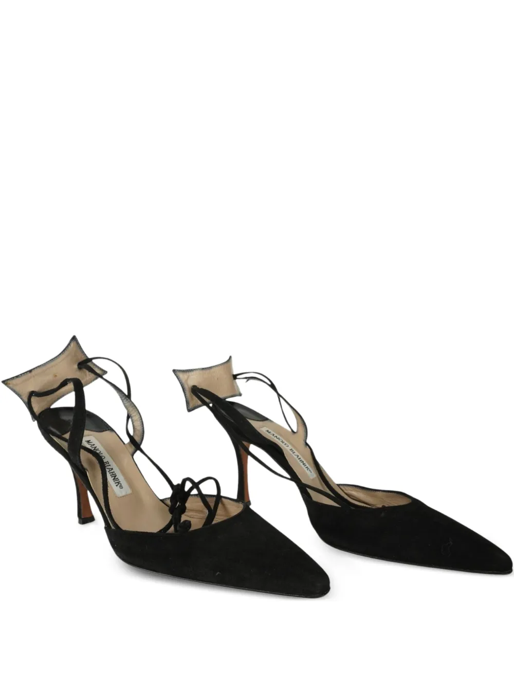 Manolo Blahnik escarpins en daim | noir | Image 1