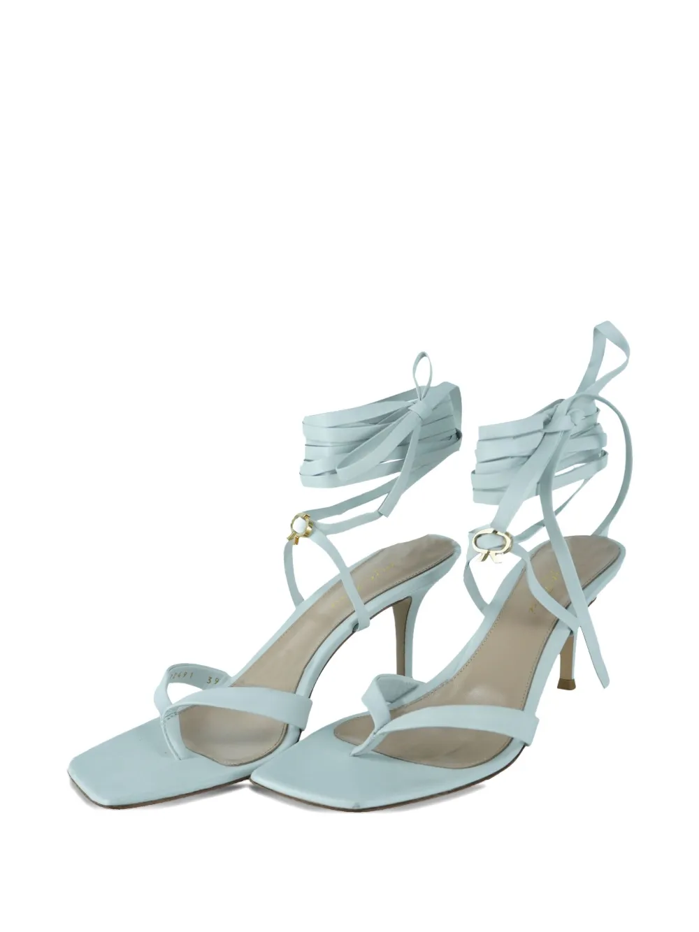Gianvito Rossi 80mm strap heeled sandals - Wit