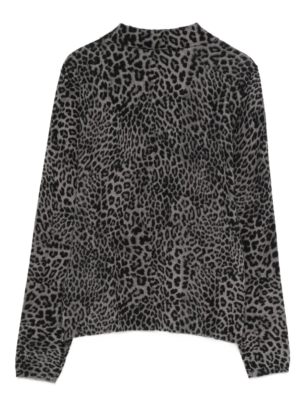 Dkny Logo-patch Leopard-pattern Cardigan In Multi