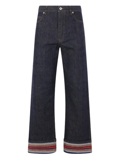 LOEWE jeans con dobladillo a rayas