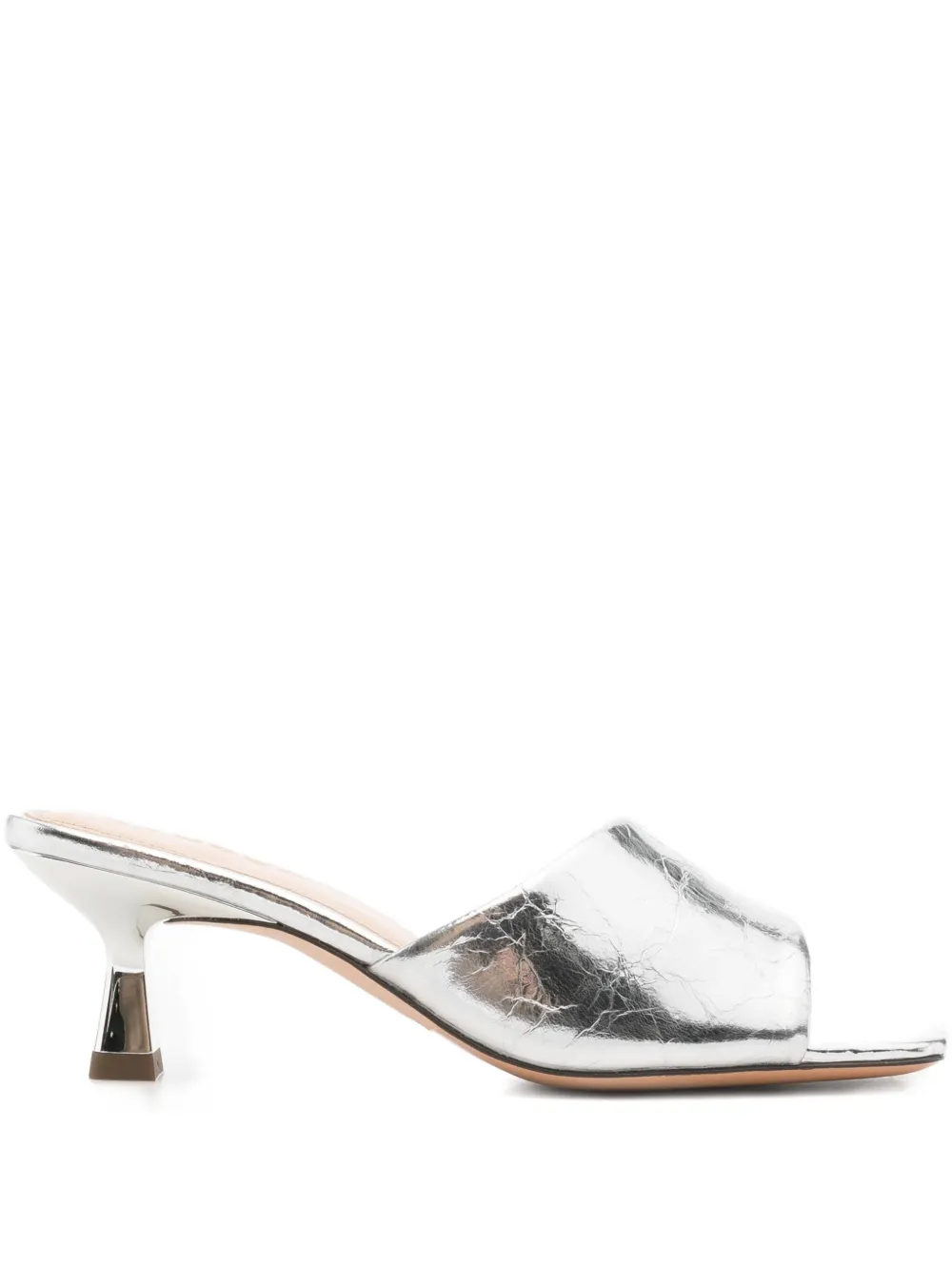 Sandro 60mm Leather Sandals In Silver