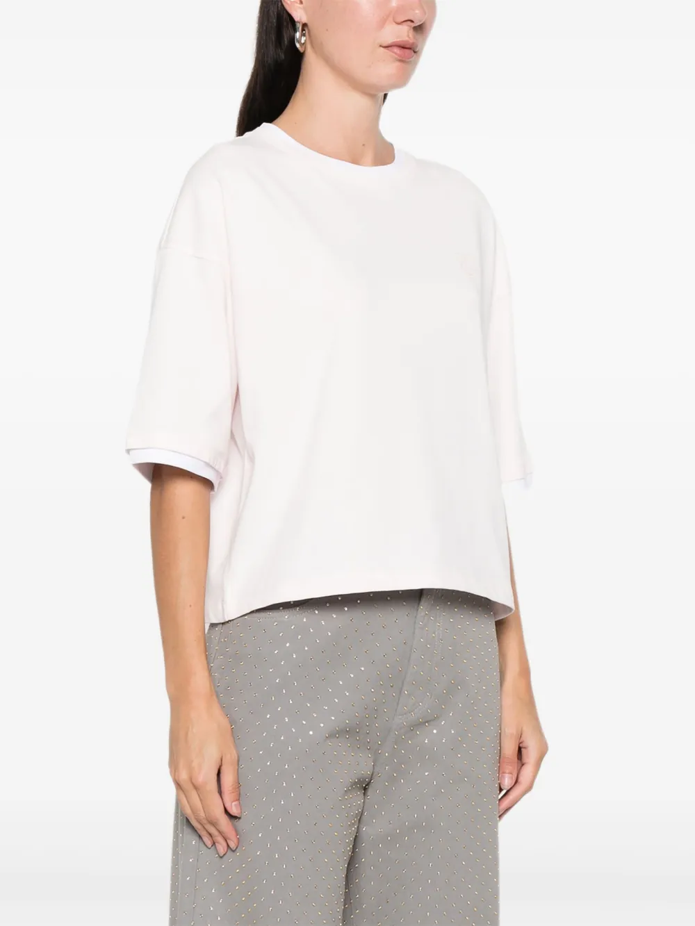  Sandro Logo-embroidered T-shirt - Pink 