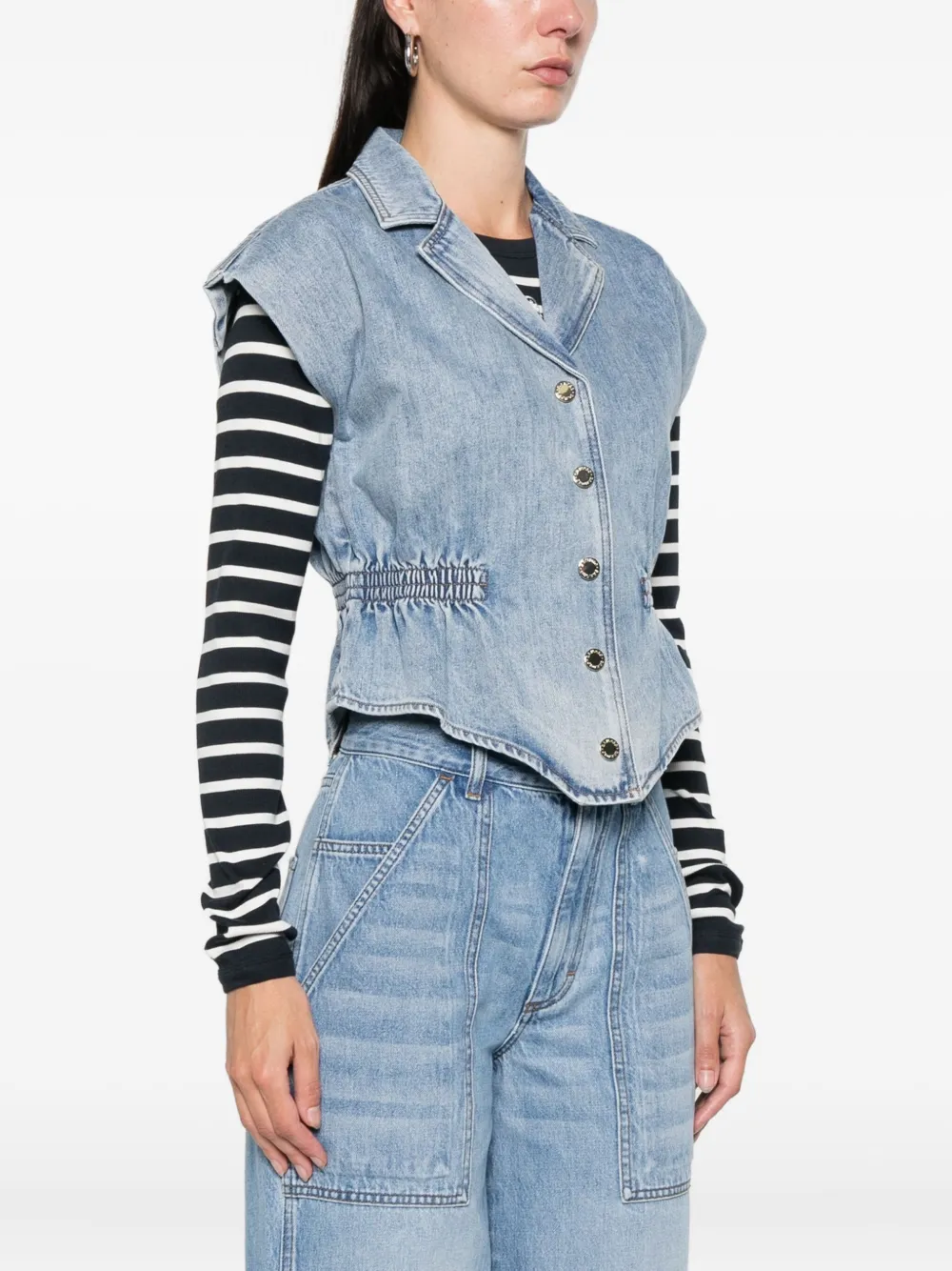  Sandro Button-up Top - Blue 