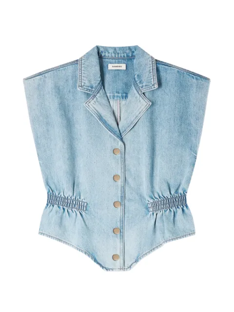 SANDRO button-up denim top
