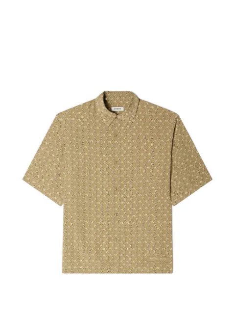SANDRO link print loose-fit shirt