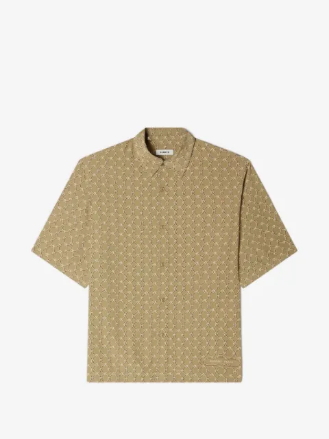 SANDRO loose-fit chain link print shirt