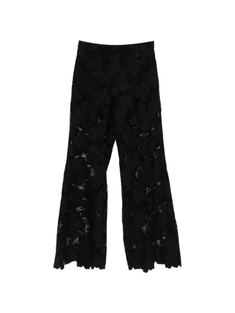 SANDRO floral-lace trousers