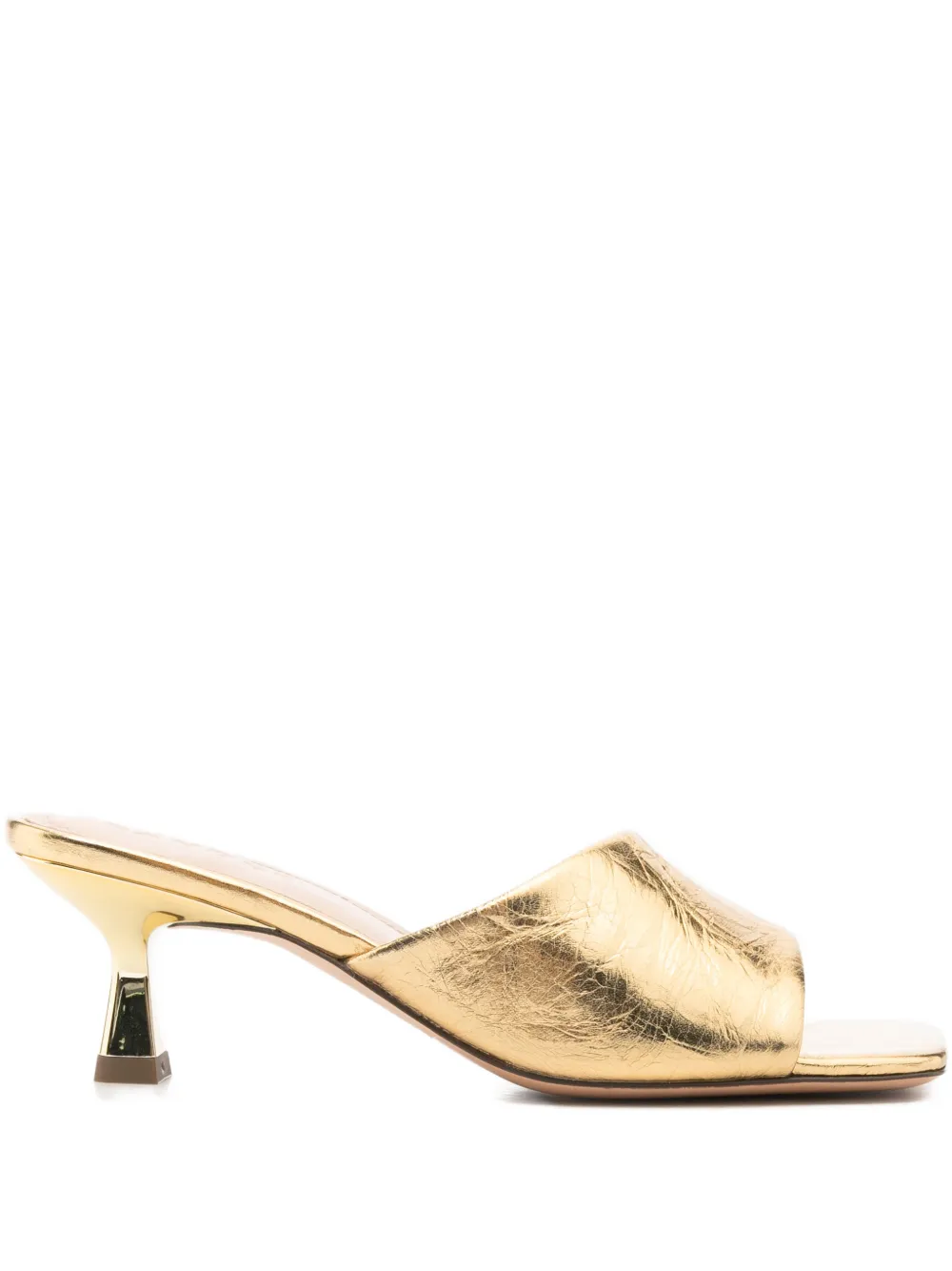 SANDRO Leren sandalen Goud