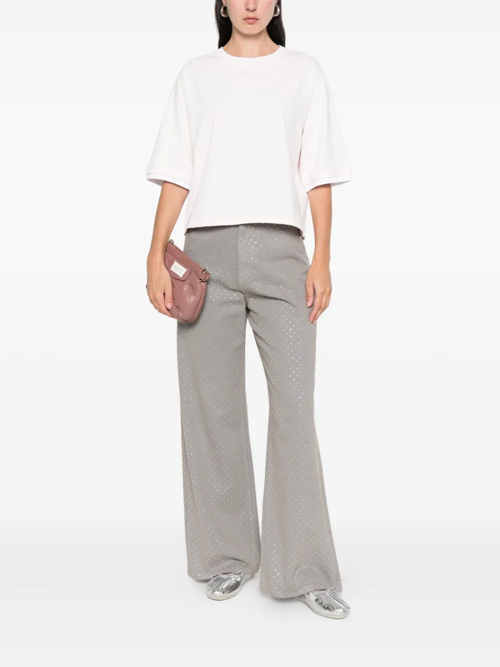 SANDRO Verfraaide broek - Grijs