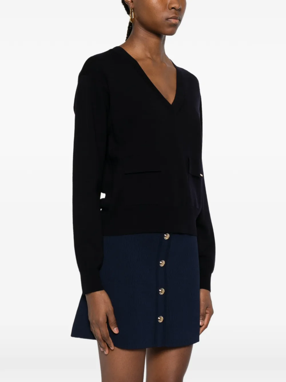  Sandro V-neck Sweatshirt - Blue 