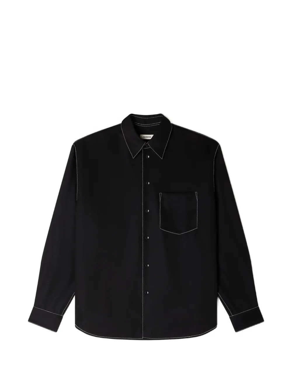 SANDRO Camicia con dettaglio cuciture - Nero