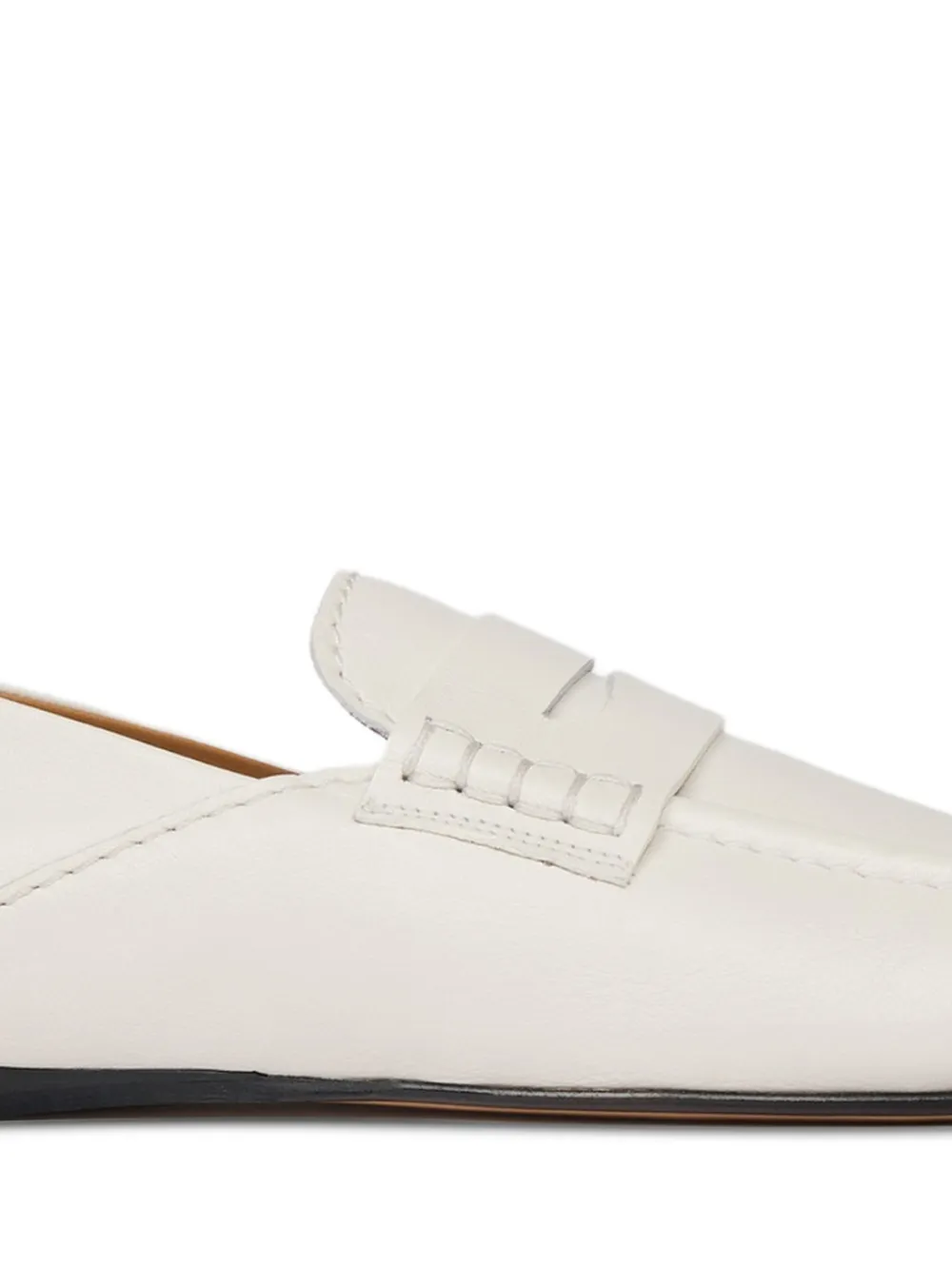 SANDRO Leren loafers Wit