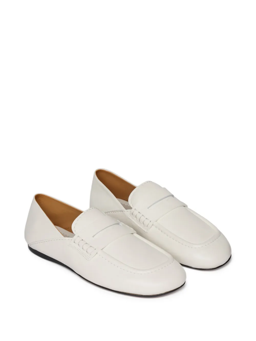 SANDRO Leren loafers Wit
