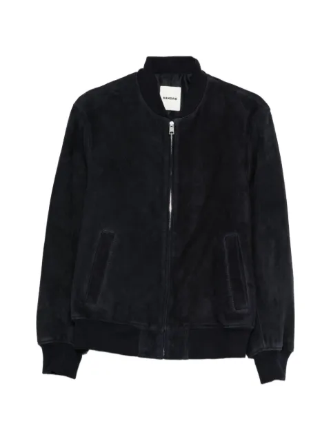 SANDRO zip-up suede jacket
