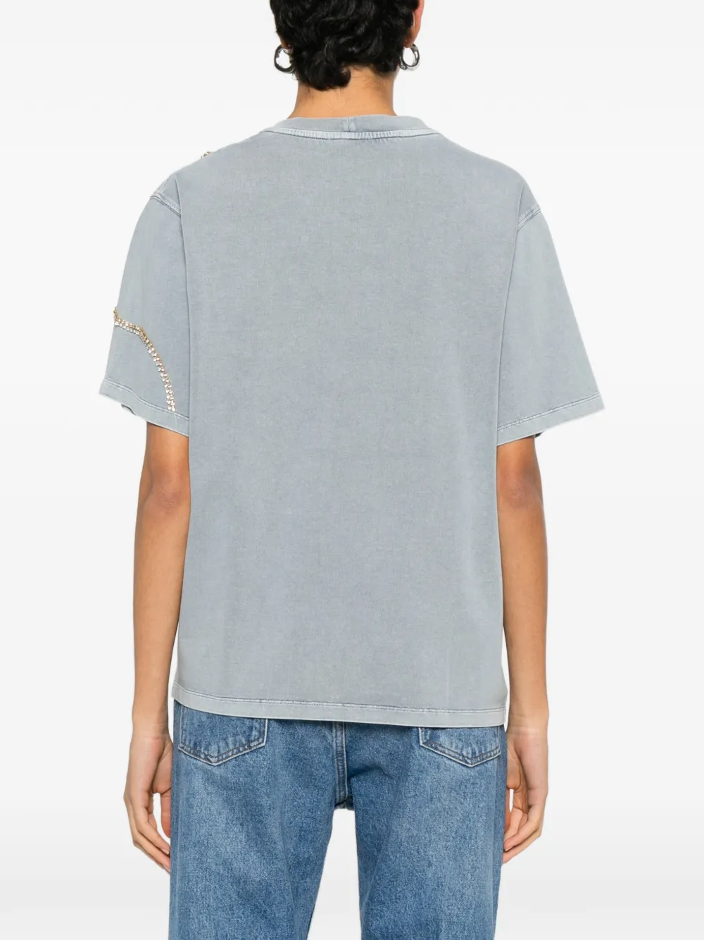 SANDRO T-shirt verfraaid met stras Grijs