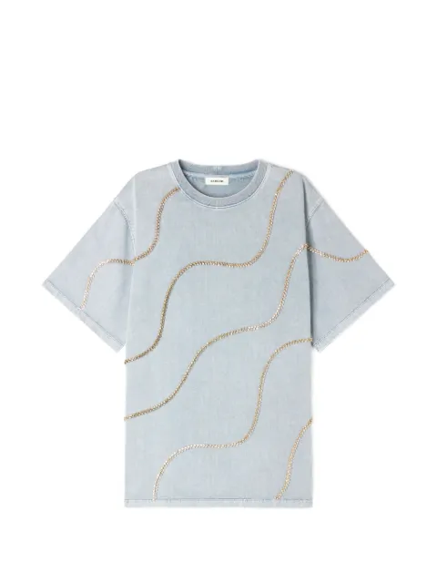 SANDRO rhinestone-embellished cotton T-shirt